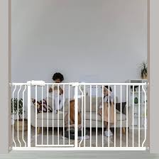 Photo 1 of Extra Wide Baby Gate 62 to 67 Inch Pressure Monuted Safety Gate for Kids or Pets Dogs Auto Close Child Pet Safety Gates for Doorways Stairs Living Room with Extensions 62-67 Inch