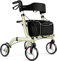 Photo 1 of Rolling Walkers for Seniors with Widen Seat, Lightweight Aluminium Frame Rollator Walker with Dual Braking System/Thick Backrest