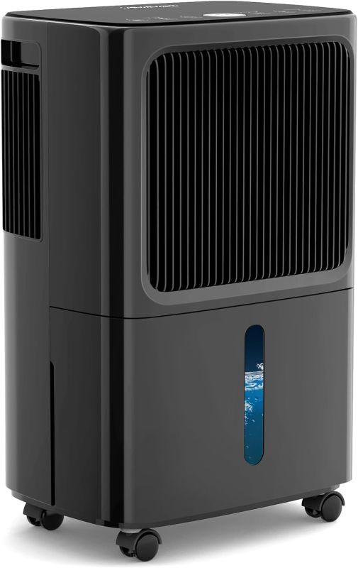 Photo 1 of 2,500 Sq.Ft Dehumidifier for Basement with Drain Hose, 34 Pint Dehumidifiers for Home, Bathroom, 3 Operation Modes, Intelligent Humidity Control, Child Lock, 24H Timer (Black)
