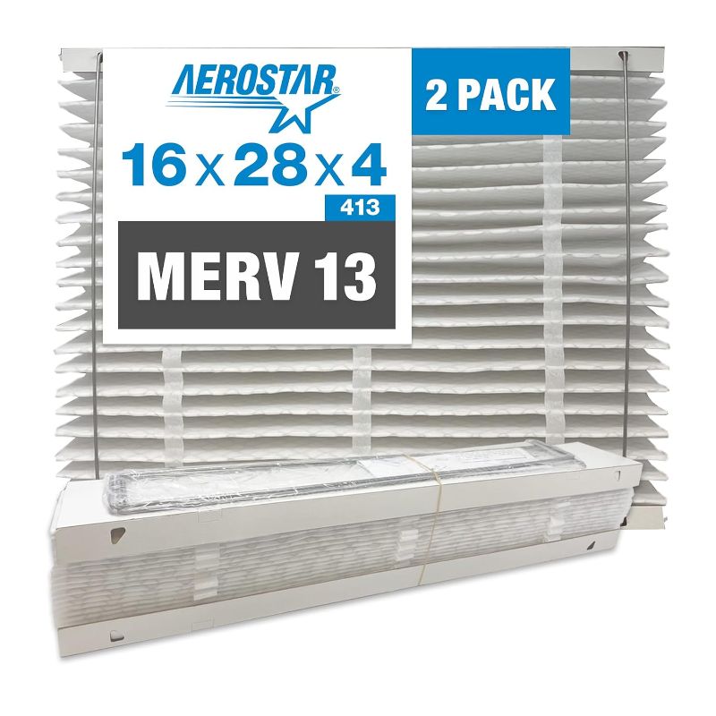 Photo 1 of Aerostar MERV 13 Collapsible Replacement Filter for Aprilaire 413,(Pack of 2)
