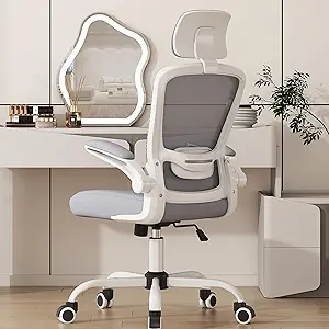 Photo 1 of Mimoglad Office Chair, High Back Ergonomic Desk Chair with Adjustable Lumbar Support and Headrest, Swivel Task Chair with flip-up Armrests for Guitar Playing,  Modern