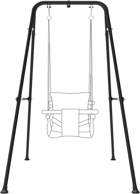 Photo 1 of Swing Stand for Kids,Baby Swing Frame, Toddler A-Frame Metal Swing Sets for Backyard, Outdoor Indoor Heavy Duty Swing Set, Fits for Most of The Toddlers Swings
