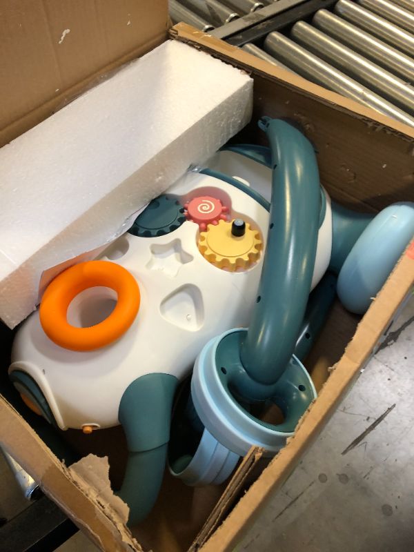 Photo 2 of KÜB Interactive Baby Push Walker | Aquamarine | Locking Wheels | Safe & Stable Design | Activity Walker | Baby Walker Toy | Toddler Push Toy | Learning Walker Toy | Infant Toys Green