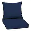 Photo 1 of 24 in. x 24 in. 2-Piece Deep Seating Outdoor Lounge Chair Cushion in Sapphire Blue Leala
