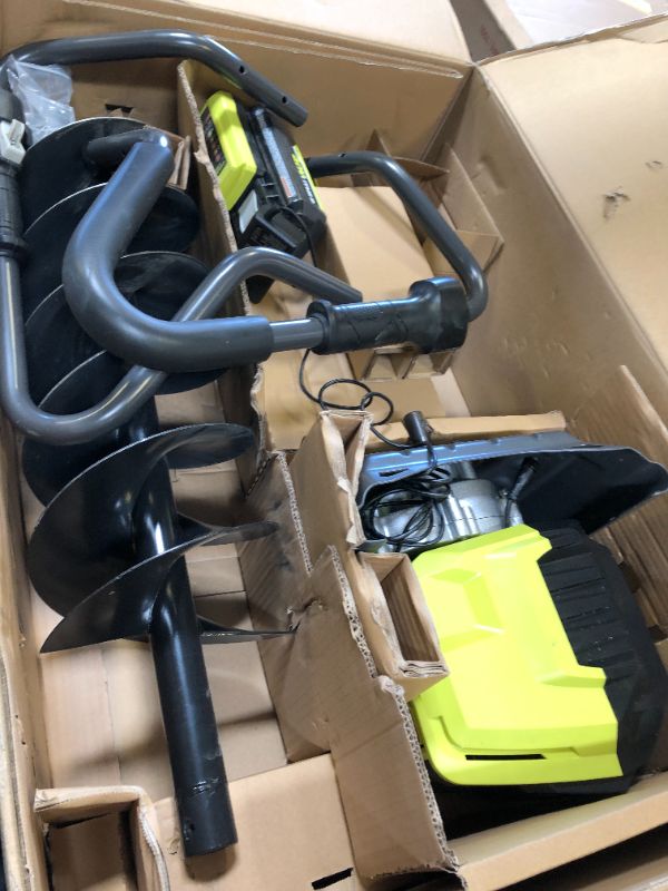 Photo 4 of RYOBI - 40V HP Brushless Cordless Earth Auger with 8 in. Bit with 6.0 Ah Battery and Charger - RY40710VNM