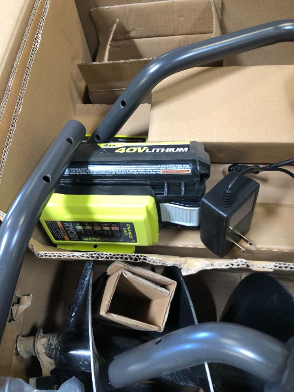 Photo 3 of RYOBI - 40V HP Brushless Cordless Earth Auger with 8 in. Bit with 6.0 Ah Battery and Charger - RY40710VNM