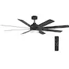 Photo 1 of Celene II 62 in. Indoor/Outdoor Matte Black DC Motor Ceiling Fan with Adjustable White Integrated LED w/ Remote Included
