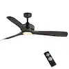 Photo 1 of Bayshire 60 in. LED Indoor/Outdoor Matte Black Ceiling Fan with Remote Control and White Color Changing Light Kit
