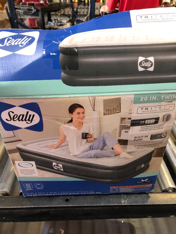Photo 1 of SEALY TWIN AIR MATTRESS 20 IN HEIGHT 