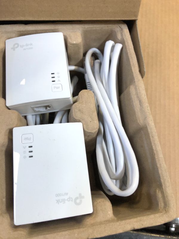 Photo 3 of TP-Link Powerline Ethernet Adapter Starter Kit - AV1000 Gigabit Port, Plug&Play, Ethernet Over Power, Nano Size, Ideal for Smart TV, Online Gaming, Wired Connection Only (TL-PA7017 KIT)