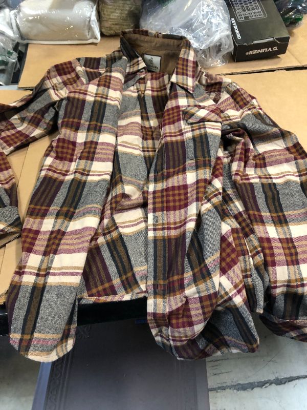 Photo 1 of Legendary Whitetails Men's Buck Camp Flannel, Long Sleeve Plaid Button Down Casual Shirt, Corduroy Cuffs Tartan Forest Plaid Large