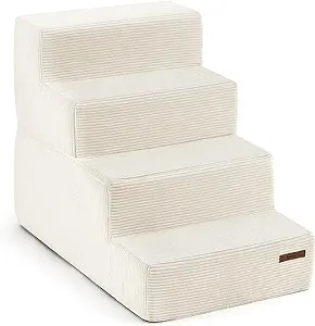 Photo 1 of Lesure Dog Stairs for Small Dogs - Pet Stairs for High Beds and Couch, Folding Pet Steps with CertiPUR-US Certified Foam for Cat and Doggy, Non-Slip Bottom Dog Steps, , 5 Steps 5-Step (H: 22.5IN) 