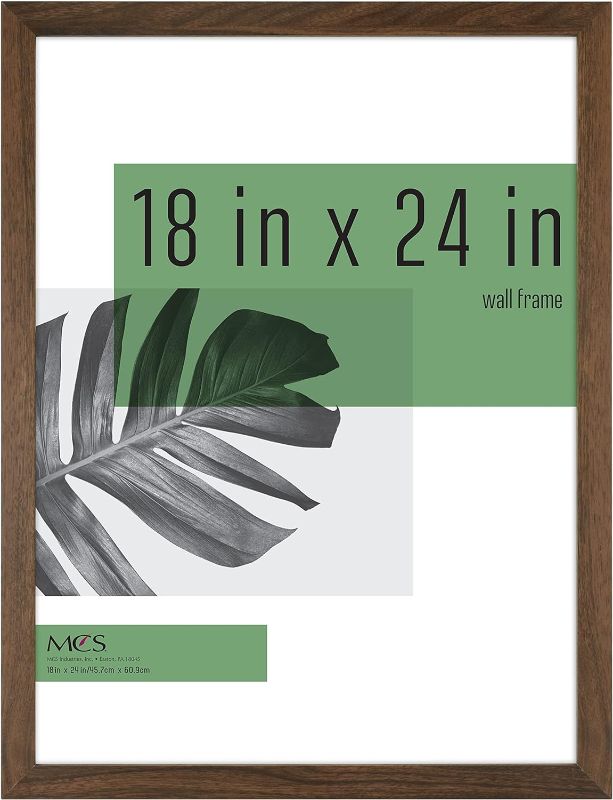Photo 1 of MCS Studio Gallery 18x24 Poster Frame Walnut Woodgrain, Vertical & Horizontal Wall Hanging Large Picture Frame for Photos, Posters & Art Prints (1-Pack)
