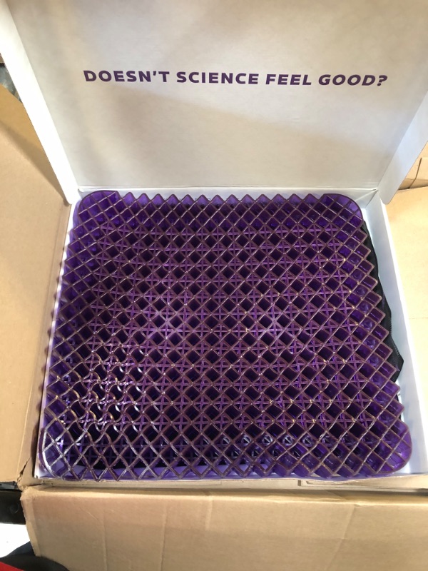 Photo 2 of Purple Royal Seat Cushion - Seat Cushion for The Car Or Office Chair - Temperature Neutral Grid