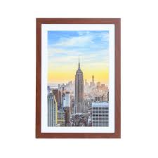 Photo 1 of 13x19-11x17 Modern Picture Frame, with White Mat, 1 inch Wide Border, Acrylic Front
