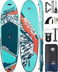 Photo 1 of MOUSA 11'×34" Extra Wide Inflatable Stand Up Paddle Board, Stable Ultra Wide SUP for 2 People/Family w/Shoulder Strap, 1600D Backpack, All-Round Sup Board w/Floatable Paddle, US Central Fin terre red