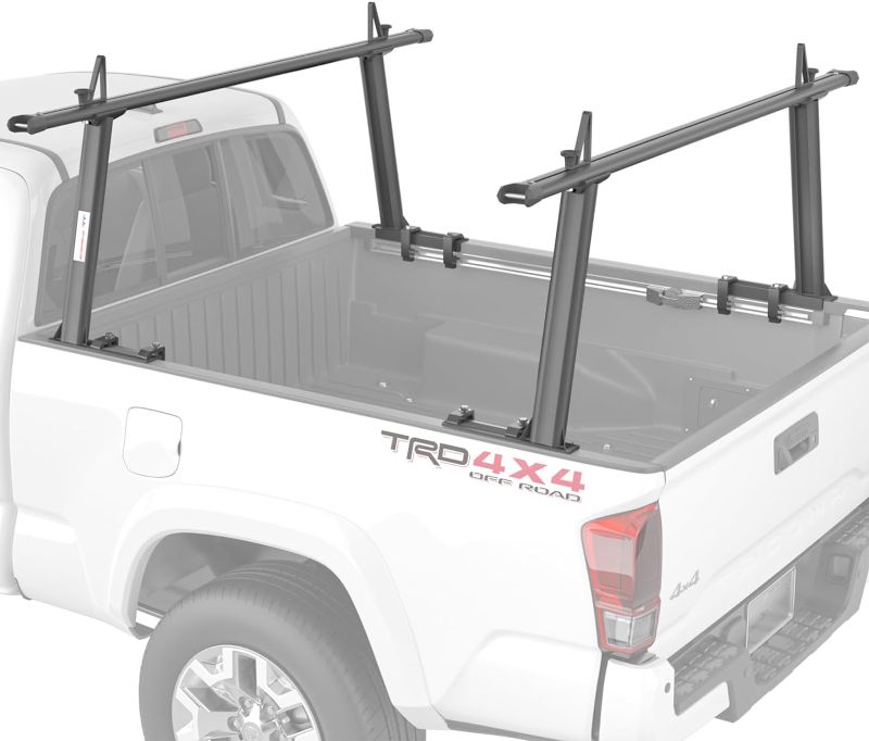 Photo 1 of AA-Racks Model APX25 Compatible Tacoma 2005-On Extendable Aluminum Pick-Up Truck Ladder Rack (No Drilling Required) - Sandy Black
