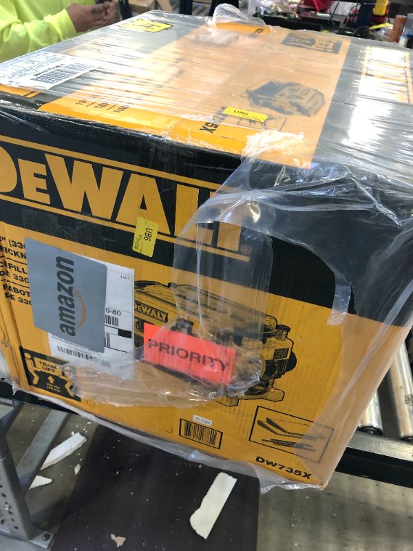 Photo 3 of DEWALT 13-Inch Thickness Planer, Three Knife, Two-speed with Protective Safety Glasses 