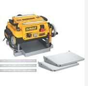 Photo 1 of DEWALT 13-Inch Thickness Planer, Three Knife, Two-speed with Protective Safety Glasses 