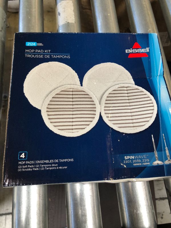 Photo 3 of Bissell 2124 Spinwave Mop Pad Kit Replacement Pads, White