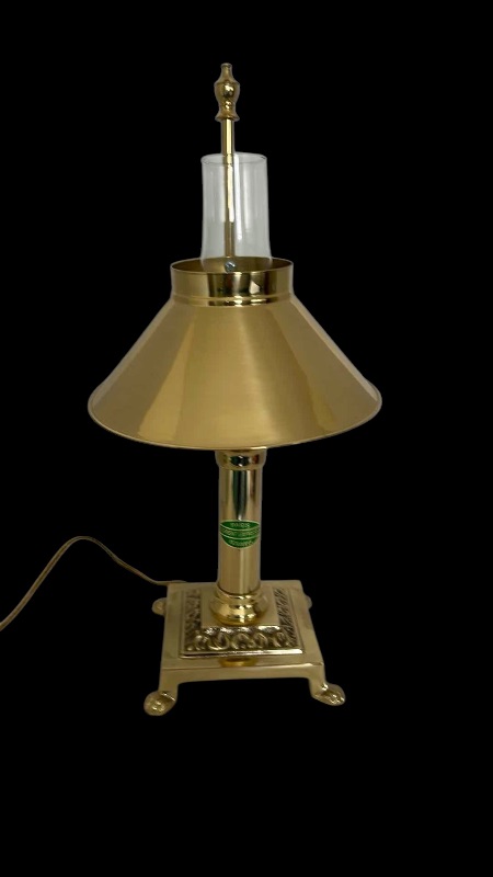 Photo 2 of VINTAGE BRASS PARIS ORIENT EXPRESS ISTANBUL TABLE LAMP H20"