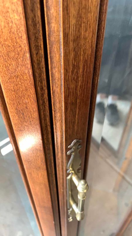 Photo 3 of CURIO CABINET WITH  GLASS SHELVING 29” X 16” H 78”