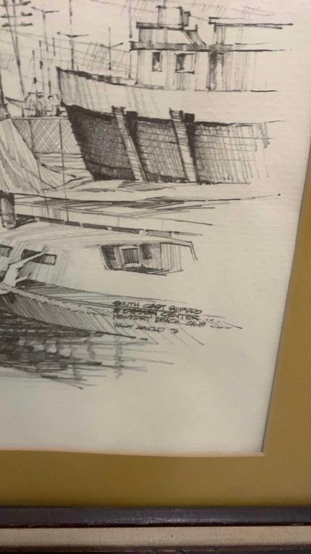 Photo 1 of “SOUTH COAST SHIPYARD” SKETCH 31” X 25”