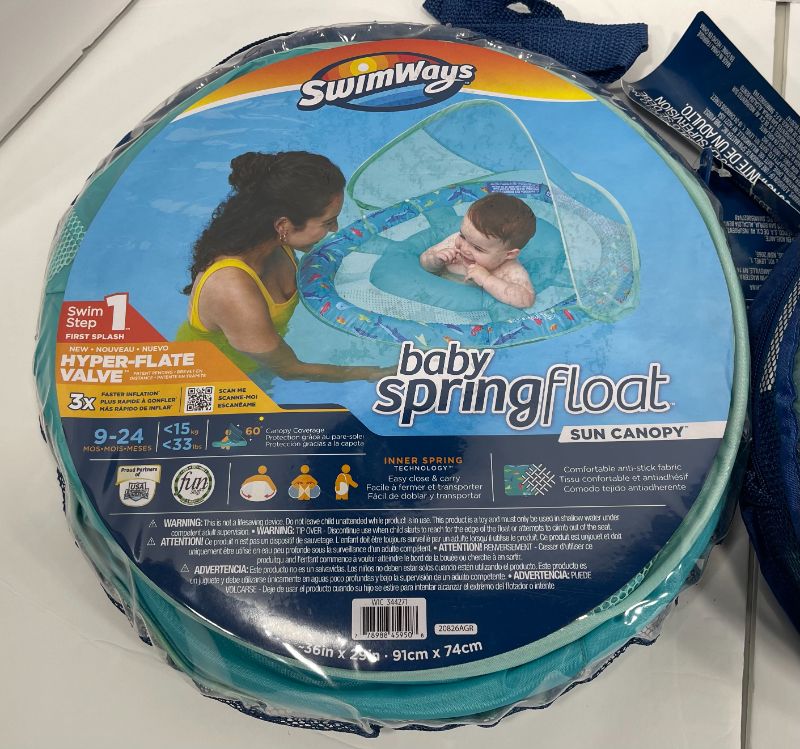 Photo 4 of SWIMWAYS STEP 1 - INFANT SPRING FLOAT & BABY SPRING FLOAT NWT