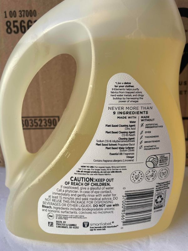 Photo 4 of 9 ELEMENTS LAUNDRY DETERGENT EUCALYPTUS SCENT 46 FL OZ. (3)