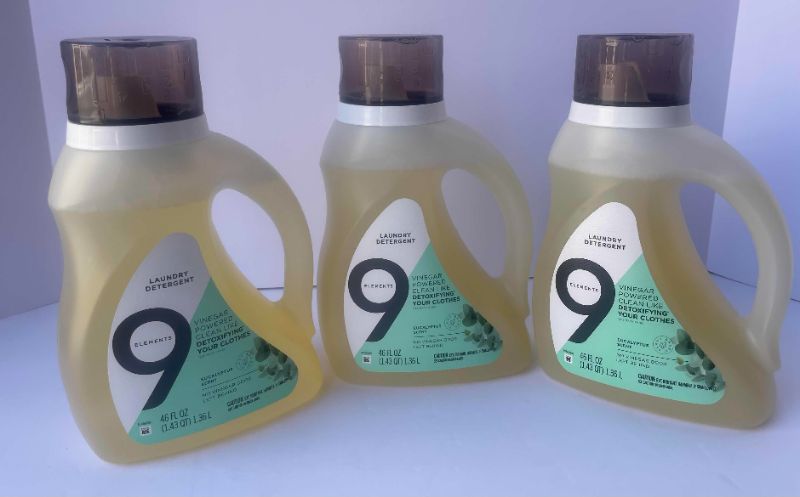 Photo 1 of 9 ELEMENTS LAUNDRY DETERGENT EUCALYPTUS SCENT 46 FL OZ. (3)