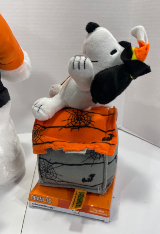 Photo 2 of PEANUTS PIRATE TRICK OR TREAT SNOOPY STANDING PLUSH H24” & ANIMATED SNOOPY ON DOGHOUSE MSRP $75