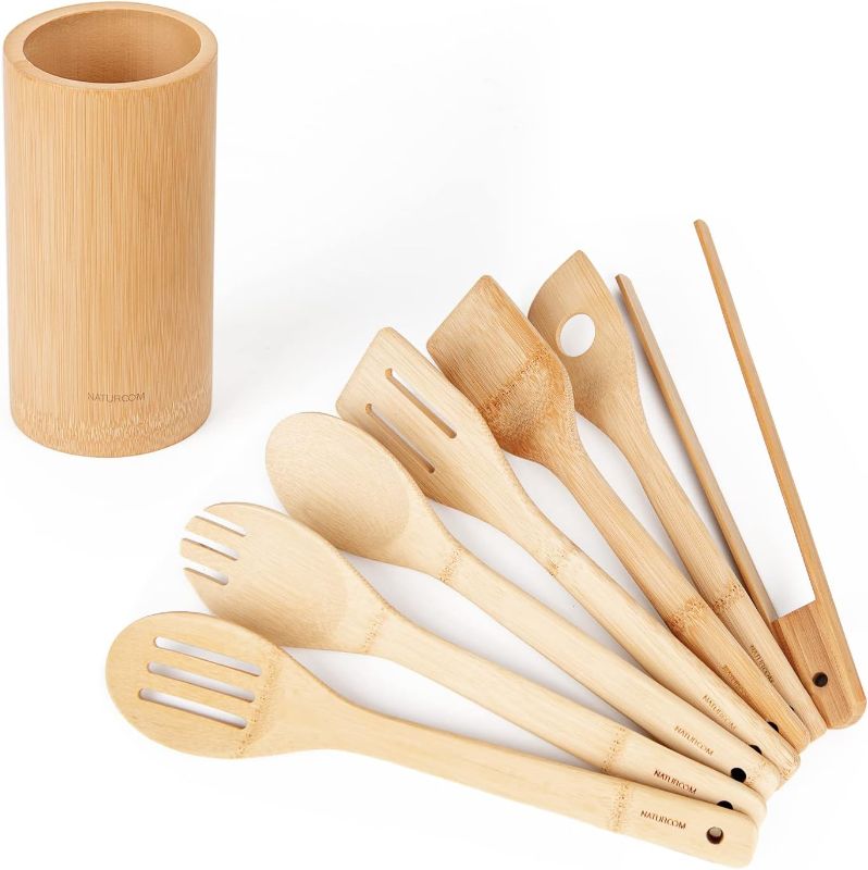 Photo 1 of 
Bamboo Wooden Cooking Spoon & Spatula Tools Perfect for Non-Stick Cookware (Bambo 