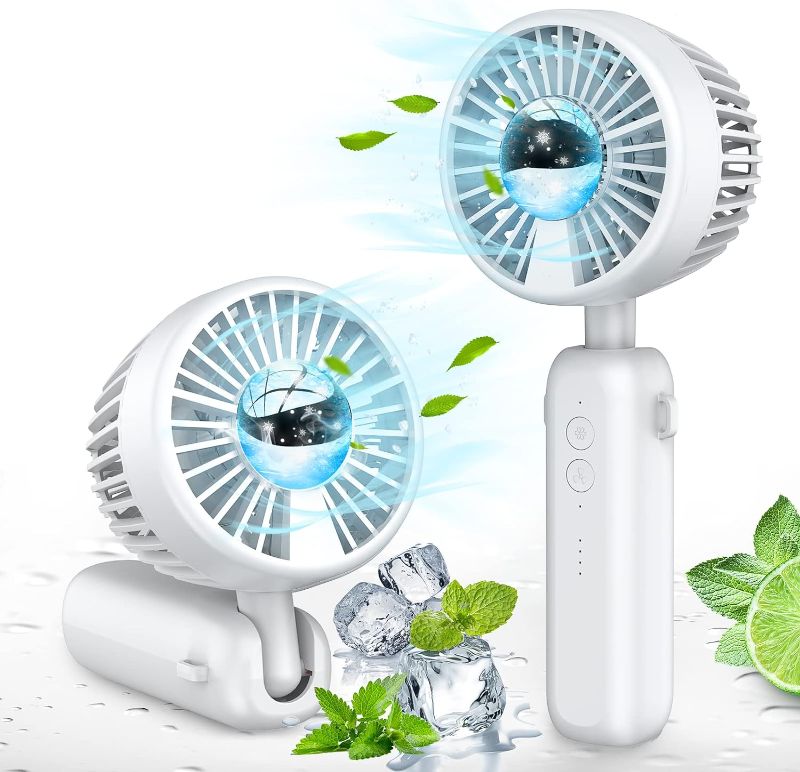 Photo 1 of 
Mini Handheld Fan,New Semiconductor Refrigeration Hand Fan for Fast Cooling ,USB Rechargeable Fan Personal, Battery Operated 3 Speed Small Fan,Mini Size perfect for Kids,Home,Outdoor,Office,Travel