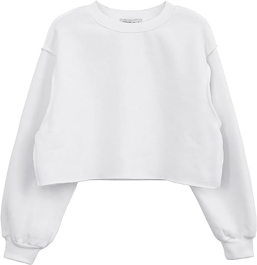 Photo 1 of Amazhiyu Women Cropped Sweatshirt Long Sleeves Pullover Fleece Crop Tops  SIZE XXL 