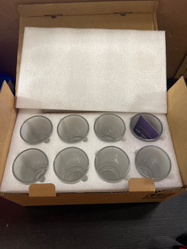 Photo 1 of Combler Ribbed Glass Cups with Glass Straws, 11oz Drinking Glasses Set of 8, Ribbed Glassware Sets for Whiskey Cocktail Beer Smoothie Iced Coffee Glasses, House Warming Gifts New Home, Bar Essentials 11oz Glass Cups Set of 8