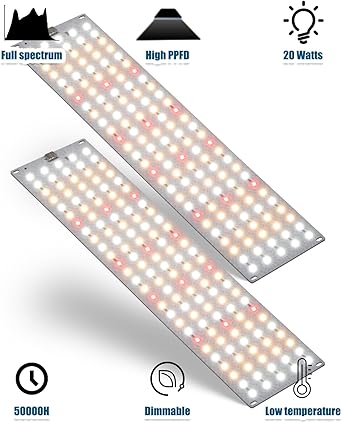 Photo 1 of  LED Grow Lights for Indoor Plants 20W Full Spectrum Plant Light with Switch and Timer(4/8/12H) 2 Lighting Modes 10 Dimmable Brightness Grow Lamp for Germination Hydroponics (Warm White)