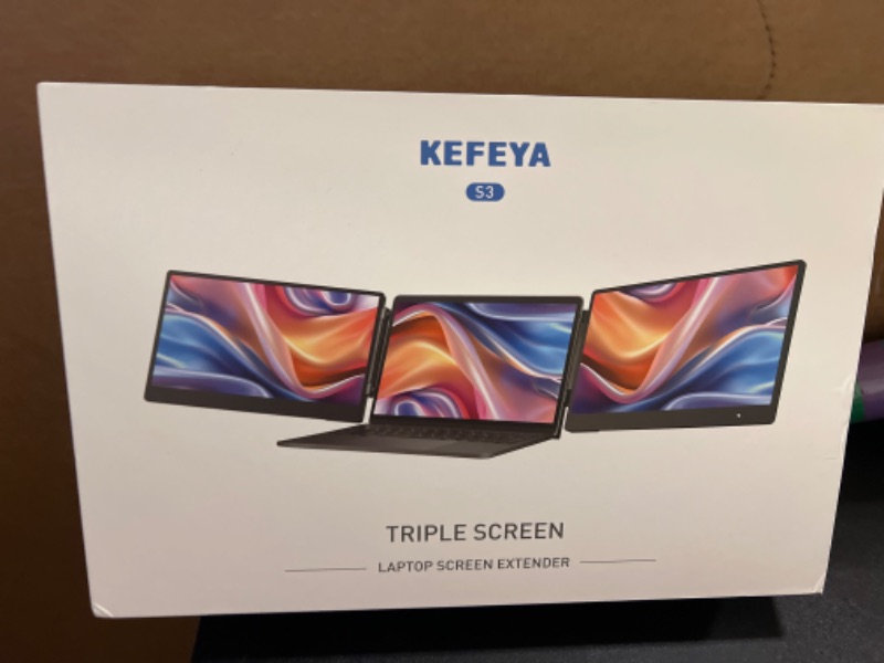 Photo 1 of Laptop Screen Extender - 14.1" Triple Portable Monitor with Sturdy Metal Kickstand for 13-17 Inch Laptops, 1080P HD IPS Laptop Monitor Extender Plug and Play for Windows/Chrome/Mac/Switch/PS5