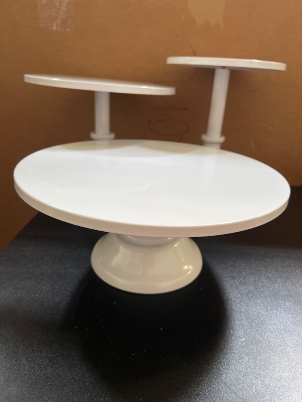 Photo 2 of 3pcs, Cake Stand, Black Round Cupcake Stand, Dessert Display Stand, Cupcake Holder Pastry Serving Plate For Wedding Birthday Party Celebration Decor, Home Decoration