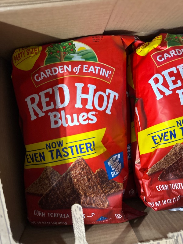 Photo 3 of ***(EXP:06/20/24 )NONREFUNDABLE***Garden of Eatin' Corn Tortilla Chips, Red Hot Blues, 16 Oz (Pack of 12) (Packaging May Vary)