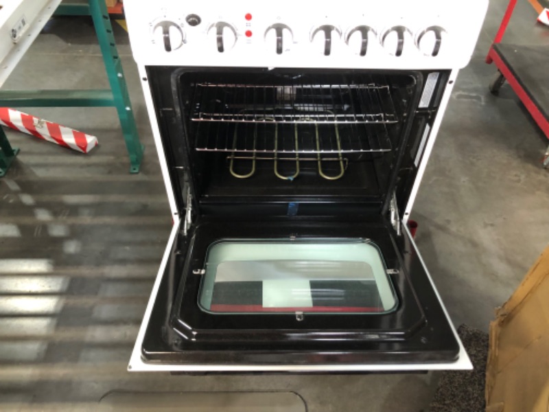 Photo 11 of ***USED - DAMAGED - UNTESTED - SEE COMMENTS***
Avanti ERU240P0W ERU240 24" Electric Range Oven with Framed Glass Door, in White