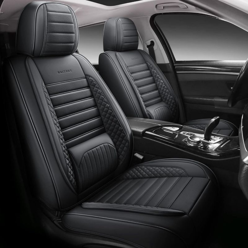 Photo 1 of [READ NOTES]
Full Coverage Leather Car Seat Covers Full Set Universal Fit for Most Cars Sedans Trucks SUVs with Waterproof Leatherette in Automotive Seat Cover Accessories (Black)
