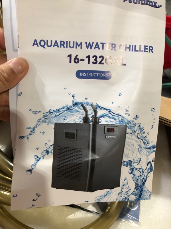 Photo 4 of ***PARTS ONLY******NON REFUNDABLE***
Poafamx Aquarium Chiller 79Gal 1/3 HP Water Chiller for Hydroponics System Home Use Axolotl Fish Coral Shrimp 110V with Pump and Pipe **ITEM SHUTS OFF WHILE IN USE**
