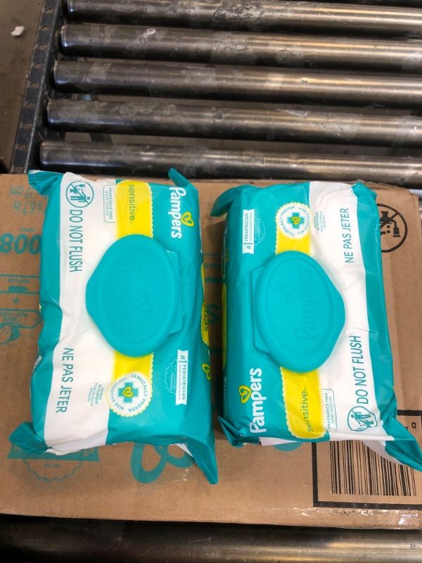 Photo 2 of  Pampers Sensitive Baby Wipes-Fragrance Free, Pop-Top, 84 Ct each 2 pack