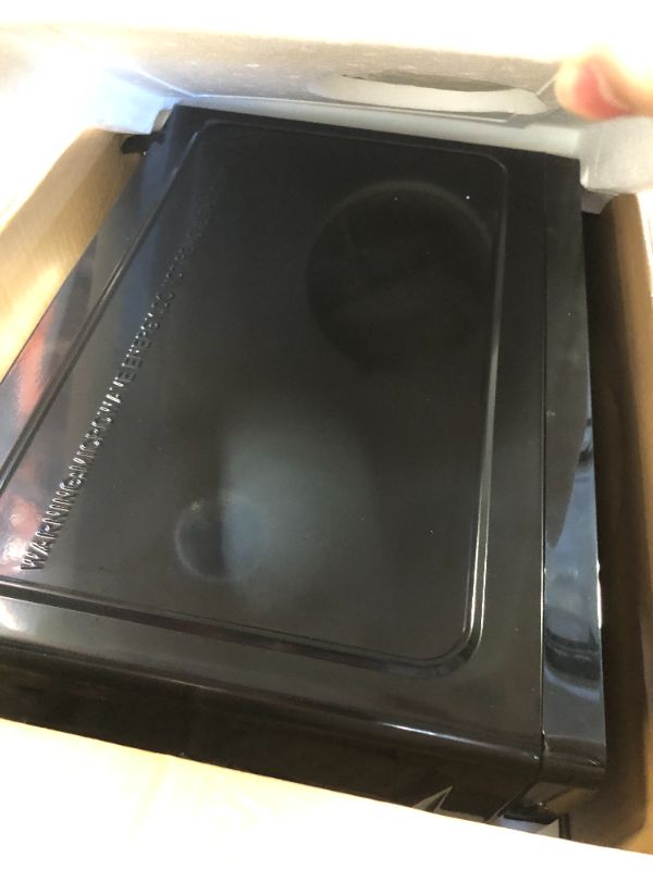 Photo 1 of Nostalgia Modern Retro Countertop Microwave Oven - 700-Watt - 0.7 cu ft - 12 Pre-Programmed Cooking Settings - Digital Clock - Kitchen Appliances - Black Modern Retro 0.7 Cu. Ft. Black