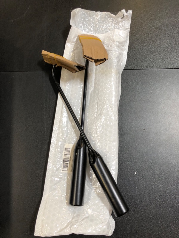 Photo 1 of 2023 New Weeding Artifact Uprooting Weeding Tool, Premium Manganese Steel Forged Weed Puller 4 Teeth Dual Purpose Weeder, Hand Weeder Tool for Gardening with Long Handle (2PCS Iron Handle 11.4 Inch)