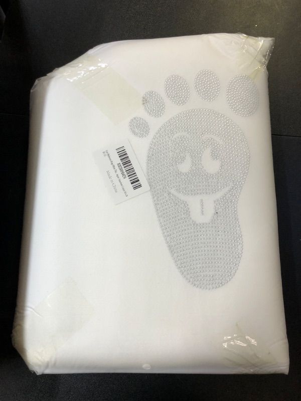 Photo 1 of Cute Bathroom Rugs White Thick Foam Bath Mat White Rhinestones Decor Rug, Luxury Bathroom Accessories Bling Floor Mats, Funny Bath Mats Smile Face Rug, Non Slip Bathmat Super Absorbent Carpet 16 x 24 16×24inch White
