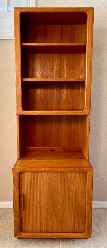 Photo 2 of DYRLAND 2PC TEAK WOOD 3 SHELF ACCORDION DOOR CABINET 25.5” X 20” H77”