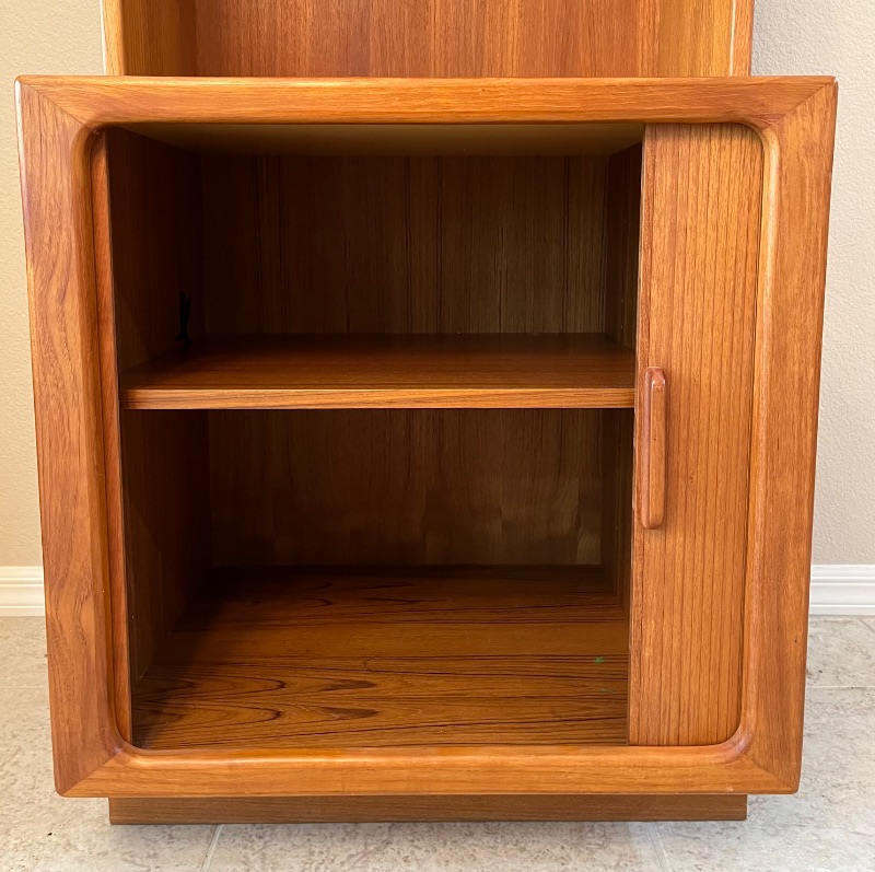 Photo 5 of DYRLAND 2PC TEAK WOOD 3 SHELF ACCORDION DOOR CABINET 25.5” X 20” H77”