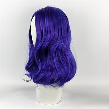 Photo 1 of SisiruKou Purple Mixed Blue for Girls wig Halloween Costume Cosplay Wave Wig