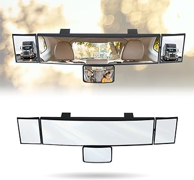 Photo 1 of 15" Rear View Mirror with Baby Mirror,Car Panoramic Rearview Mirrors Extender,Clip on Large Wide Angle Rear View Mirror for Truck Car and SUV